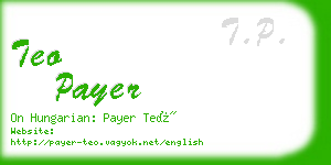 teo payer business card